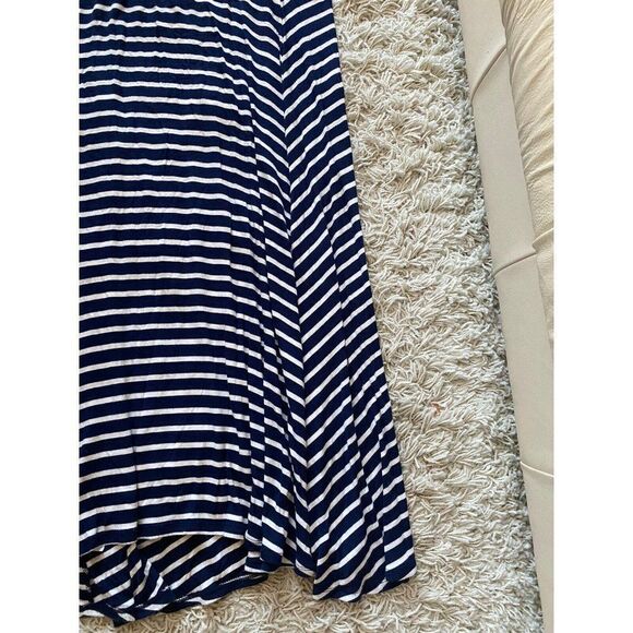 BCBGMAXAZRIA Skirt Karolin BCBG Max Azria Striped Long White Blue Medium - Picture 2 of 6